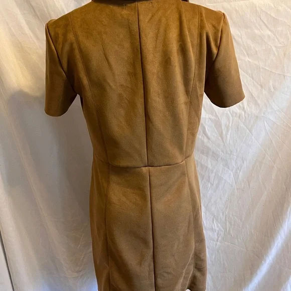 Zara Faux Suede camel mini dress dress - size S - Picture 7 of 10